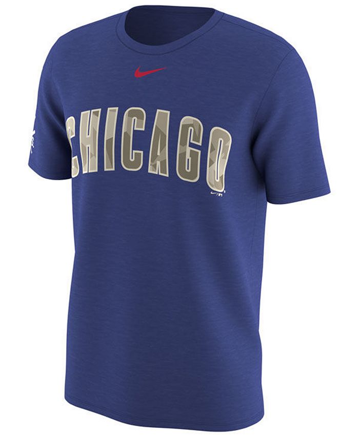 Nike Men's Chicago Cubs Memorial Camo Pack T-shirt - Macy's