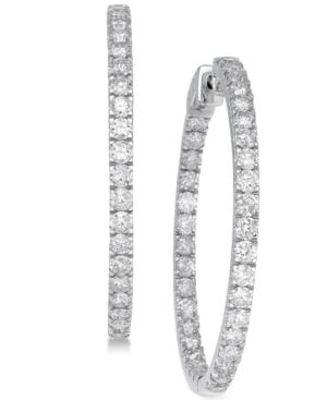 image of Diamond In and Out Earrings (5 ct. t.w.) in 14k White Gold