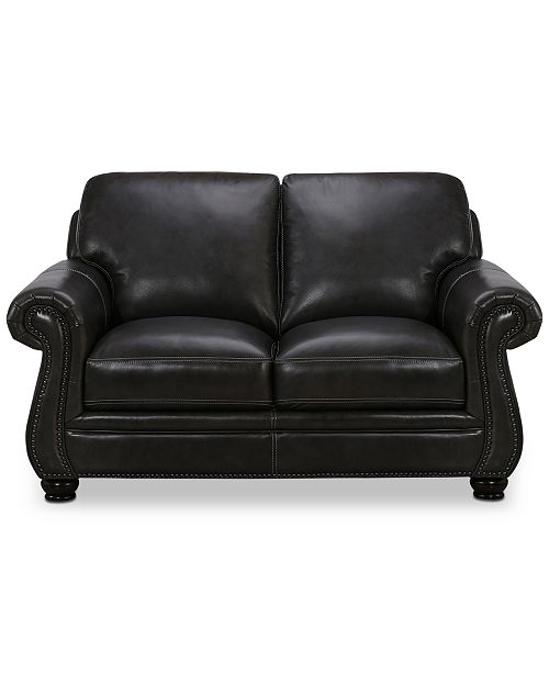 Furniture Roselake 64" Leather Loveseat, Created for Macy's & Reviews