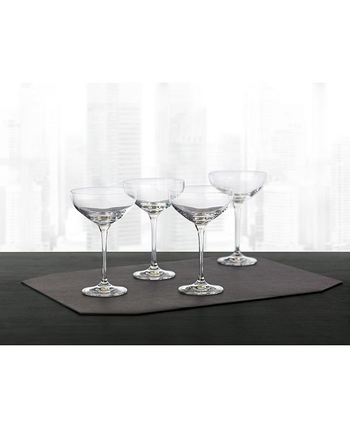Smoke Stem Coupe Cocktail Glasses (Set of 4) Hotel Collection