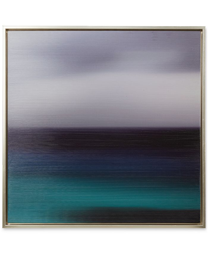 Madison Park Signature - Signature Blue Seascape Framed Gel-Coated Canvas Print
