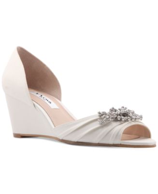 Nina Emiko Embellished Evening Wedges Macy's