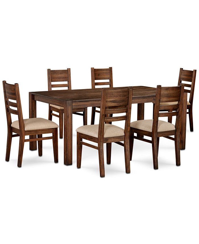 Furniture Avondale Large Dining, 7Pc. Set (72" Dining Table & 6 Side Chairs), Created for Macy