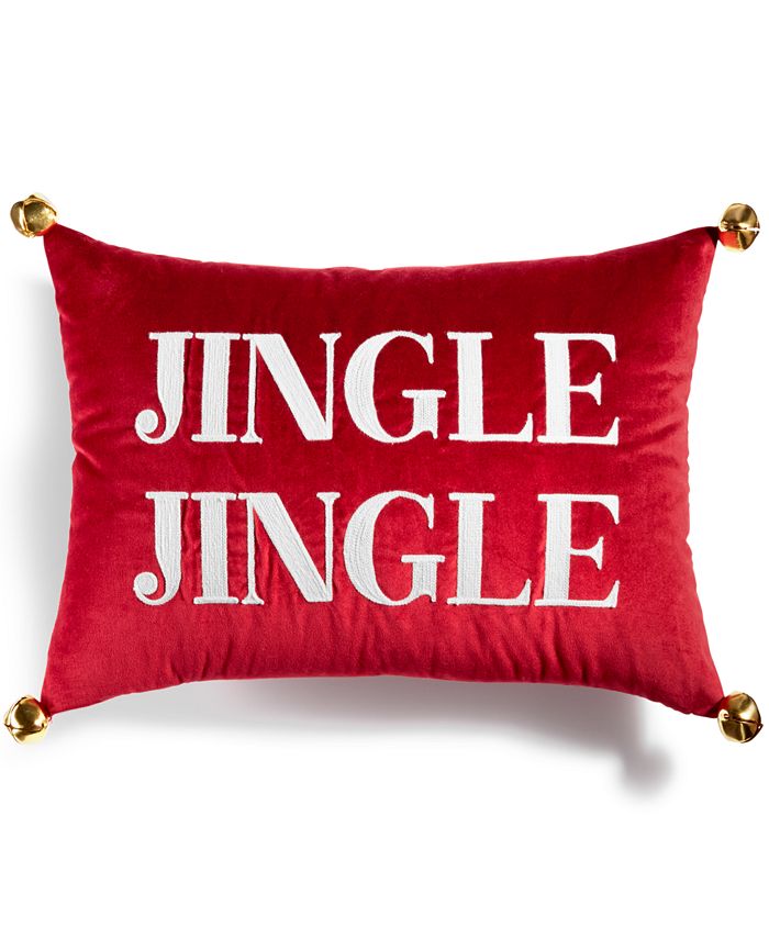 Martha Stewart Collection Jingle Velvet 14" x 20" Decorative Pillow