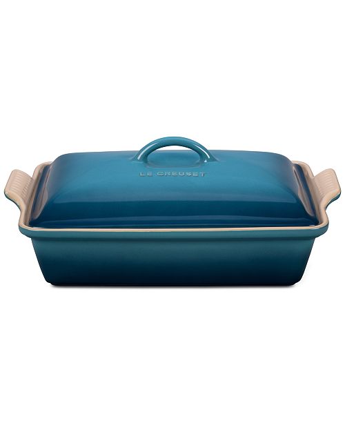 Le Creuset Heritage Stoneware 12" x 9" Covered Rectangular Baking Dish