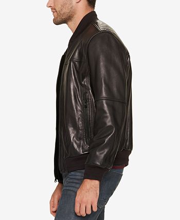 Marc new york men's summit leather hotsell bomber jacket
