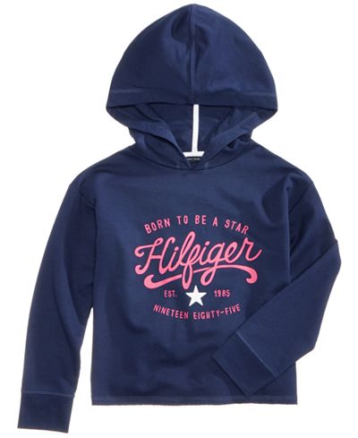 Tommy Hilfiger Pull-Over Graphic-Print Hoodie, Big Girls (7-16)