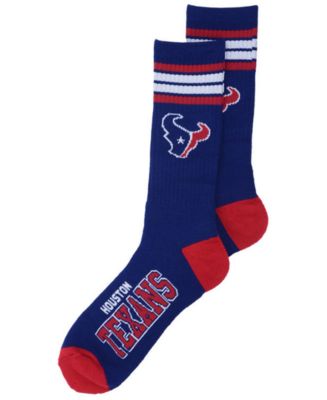 For Bare Feet Houston Texans 4 Stripe Deuce Crew Socks - Macy's