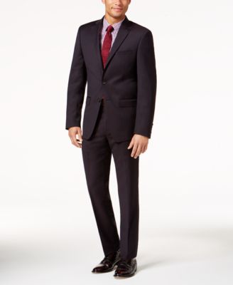 calvin klein maroon suit