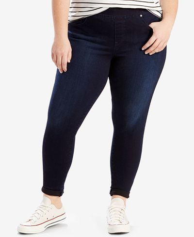 levi plus size pull on jeans