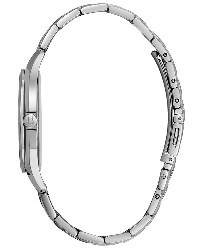 Bulova Men's Diamond Accent Stainless Steel Bracelet Watch 43mm 96D122 ...