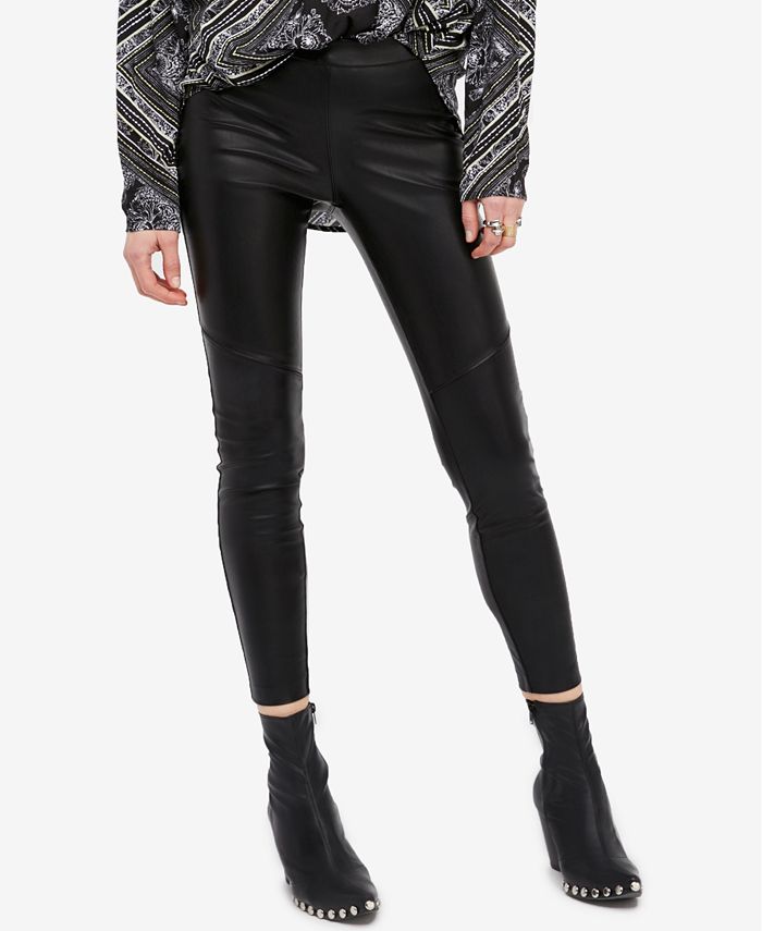 Stretch-Fit Faux Leather Leggings  Leather leggings, Faux leather