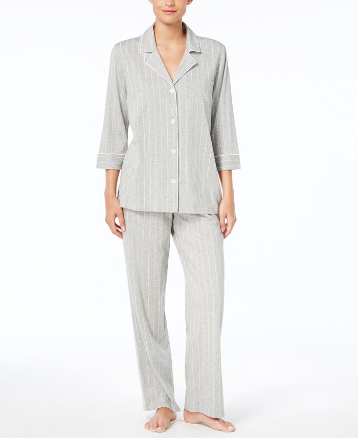 Lauren Ralph Lauren Printed Cotton Knit Pajama Set - Macy's