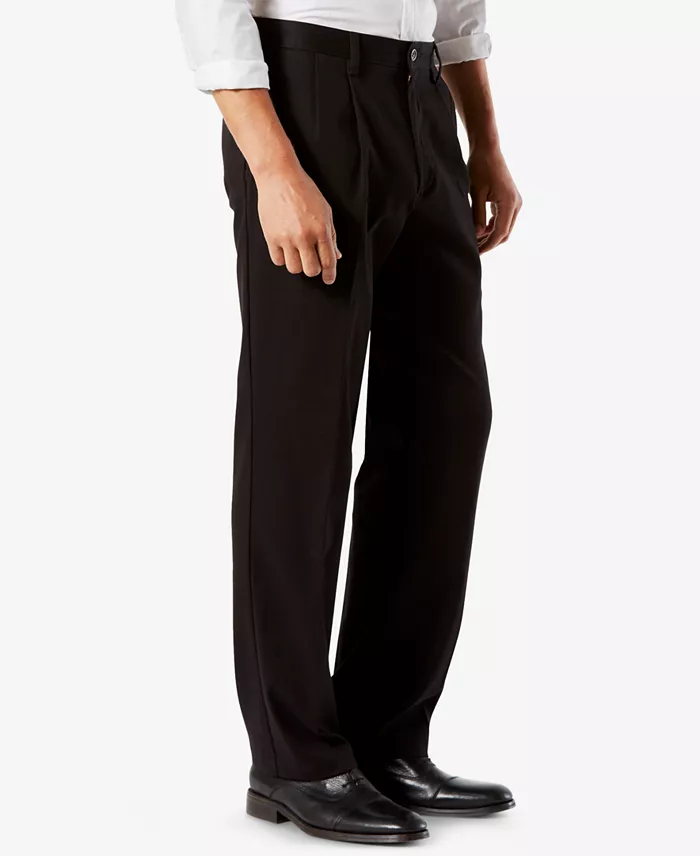 Men's Big & Tall Easy Classic Pleated Fit Khaki Stretch Pants - thumbnail 10