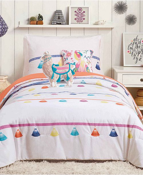 Urban Playground Painted Tassel Reversible 4 Pc Twin Comforter
