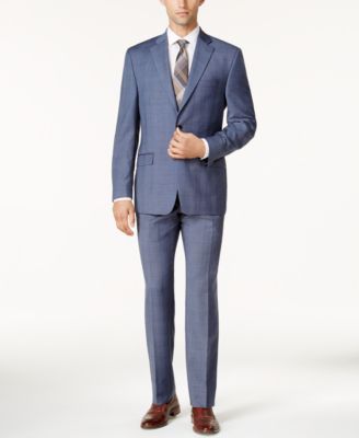 Lauren Ralph Lauren - Men's Classic-Fit Light Blue Plaid Ultraflex Suit