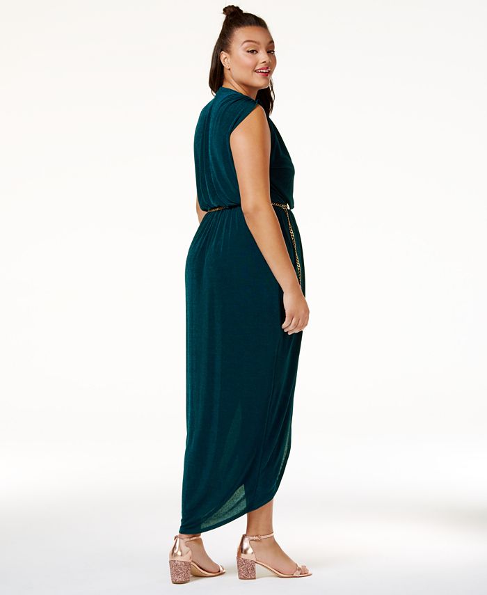 City Chic Trendy Plus Size Belted Jersey Dress - Macy's