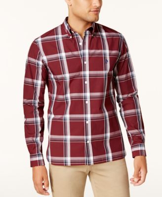 Brooks Brothers Men's Slim-Fit Plaid Shirt - Macy's