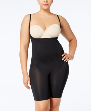 image of Spanx Women-s Plus Size Thinstincts Open-Bust Mid-Thigh Bodyshaper 10021P