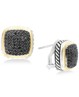 image of Balissima by Effy Diamond Two-Tone Stud Earrings (7/8 ct. t.w.) in Sterling Silver & 18k Gold