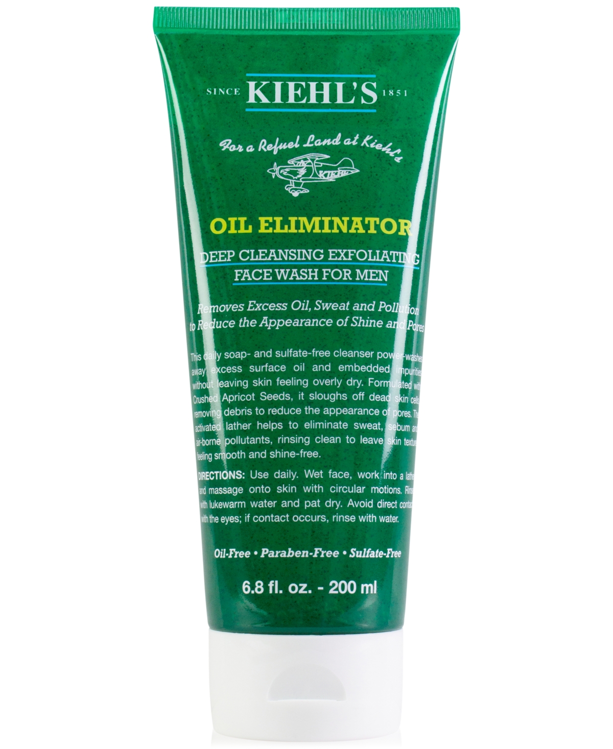 Kiehl's Since 1851 Oil Eliminator Deep Cleansing Exfoliating Face Wash For Men, 6.8-oz.