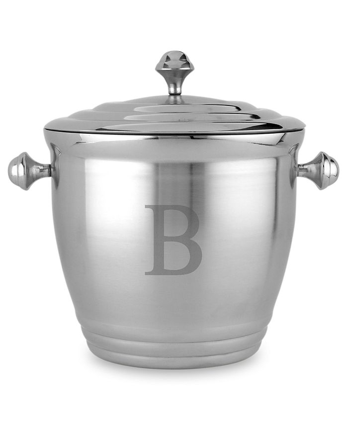 Monogrammed Silver Ice Bucket