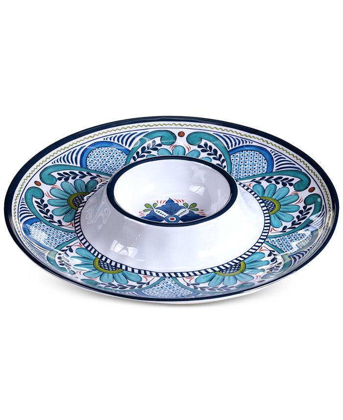 Certified International Talavera Melamine Chip & Dip Server Macy's