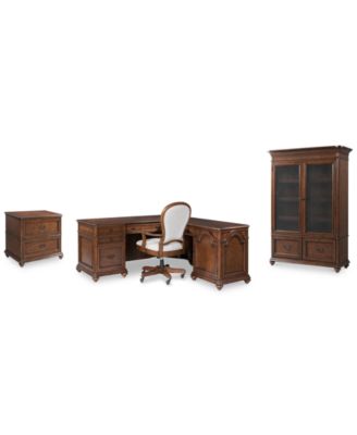 Furniture Clinton Hill Cherry Home Office Furniture, 4-Pc. Set (L ...