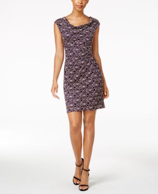 Connected Petite Sequined Lace Dress - Macy's