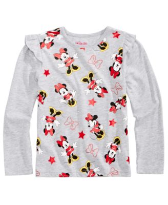 Disney - Minnie Mouse-Print Long-Sleeve T-Shirt, Toddler & Little Girls (2T-6X)