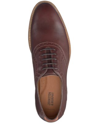 Johnston & Murphy Homme Upton Saddle Tissu Oxford, Marron Clair/Acajou