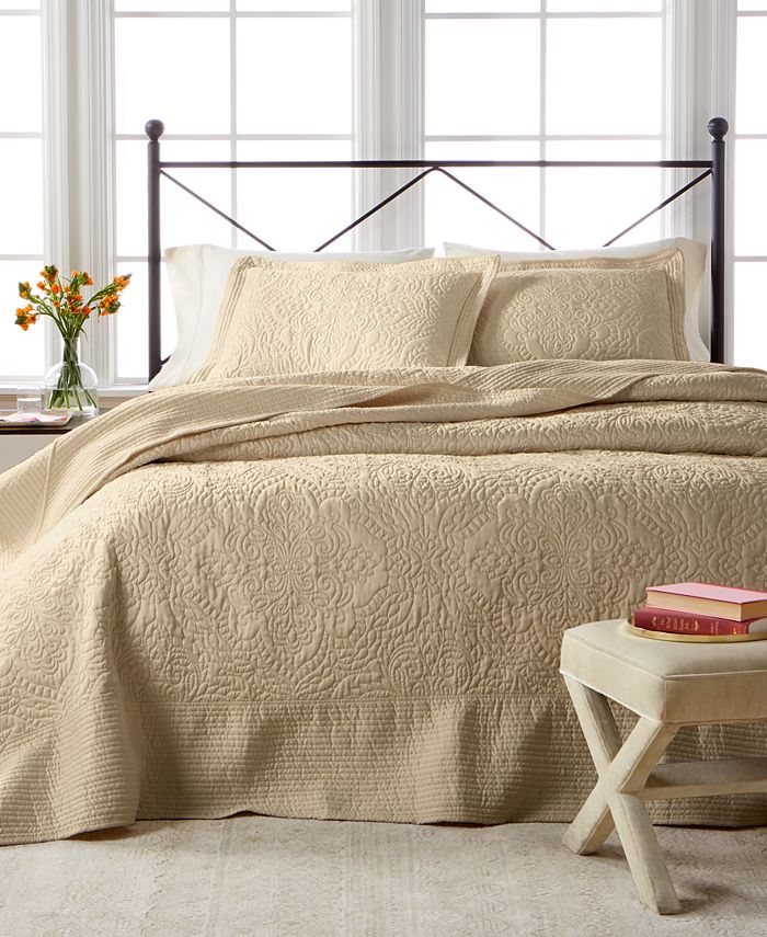 Martha Stewart Collection CLOSEOUT! Lush Embroidery Twin Bedspread