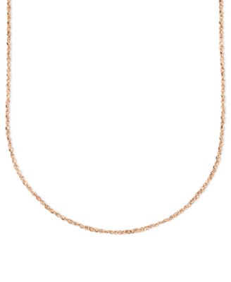 Macy's - 14k Rose Gold Necklace, 20" Perfectina Chain