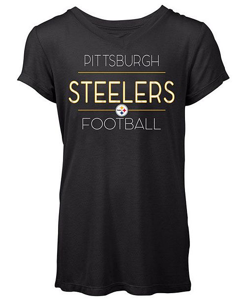 5th & Ocean Women's Pittsburgh Steelers Rayon V TShirt