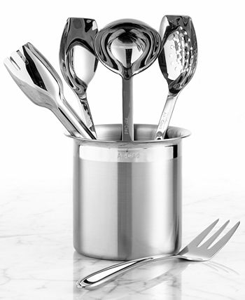 All-Clad Stainless Steel Cook and Serve Kitchen Utensil Crock Set, 6 Piece  - Macy's