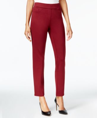 JM Collection Ponté-Knit 5-Pocket Pull-On Pants, Created for Macy's ...