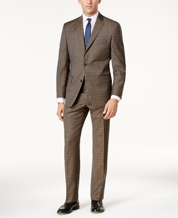 Michael kors sale blue plaid suit