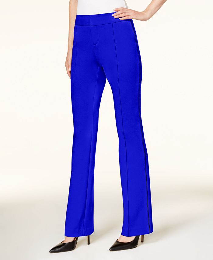 Leather discount trim pants
