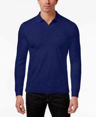 macy's men's long sleeve polo shirts