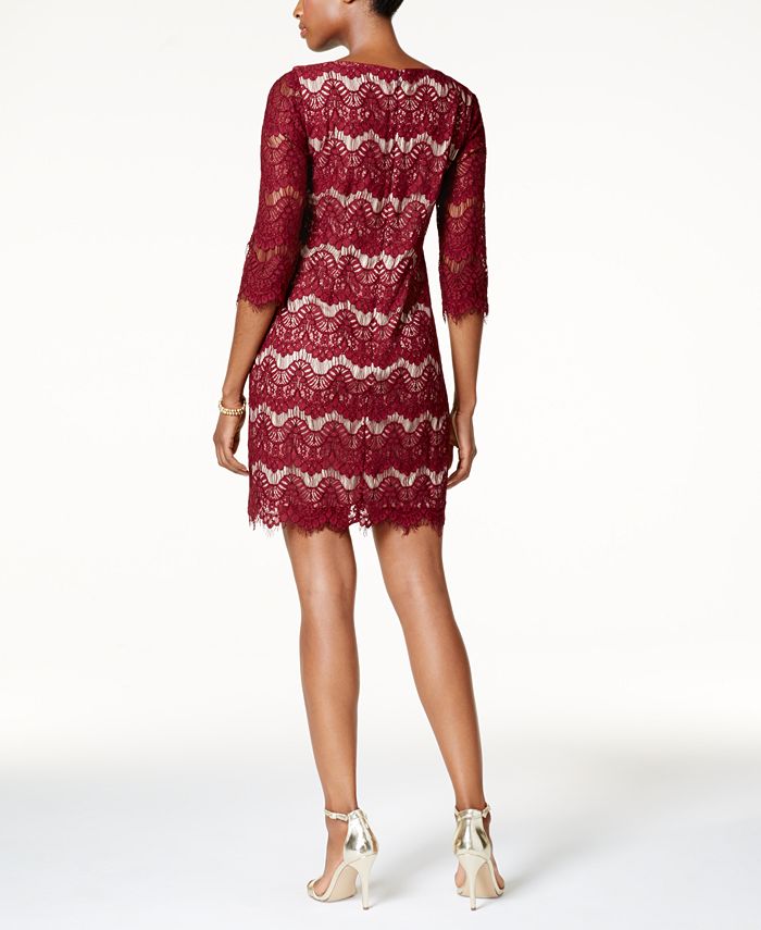 Jessica Howard Lace Illusion Sheath Dress Macy's