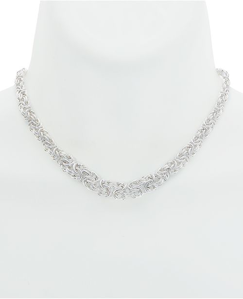 Giani Bernini Byzantine Link Collar Necklace in Sterling ...