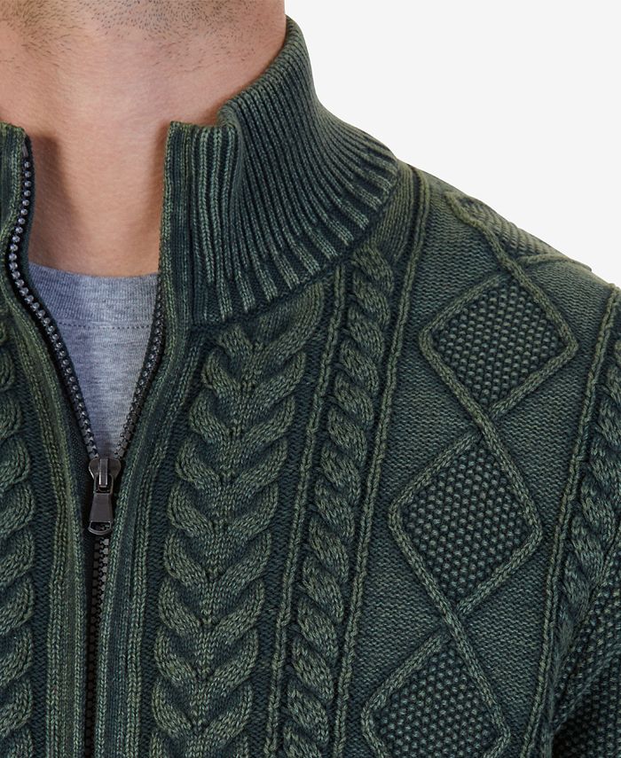 NAUTICA Cable Knit Cotton Sweater, Men's Size XL cotton Green type dark green Vintage Second Hand