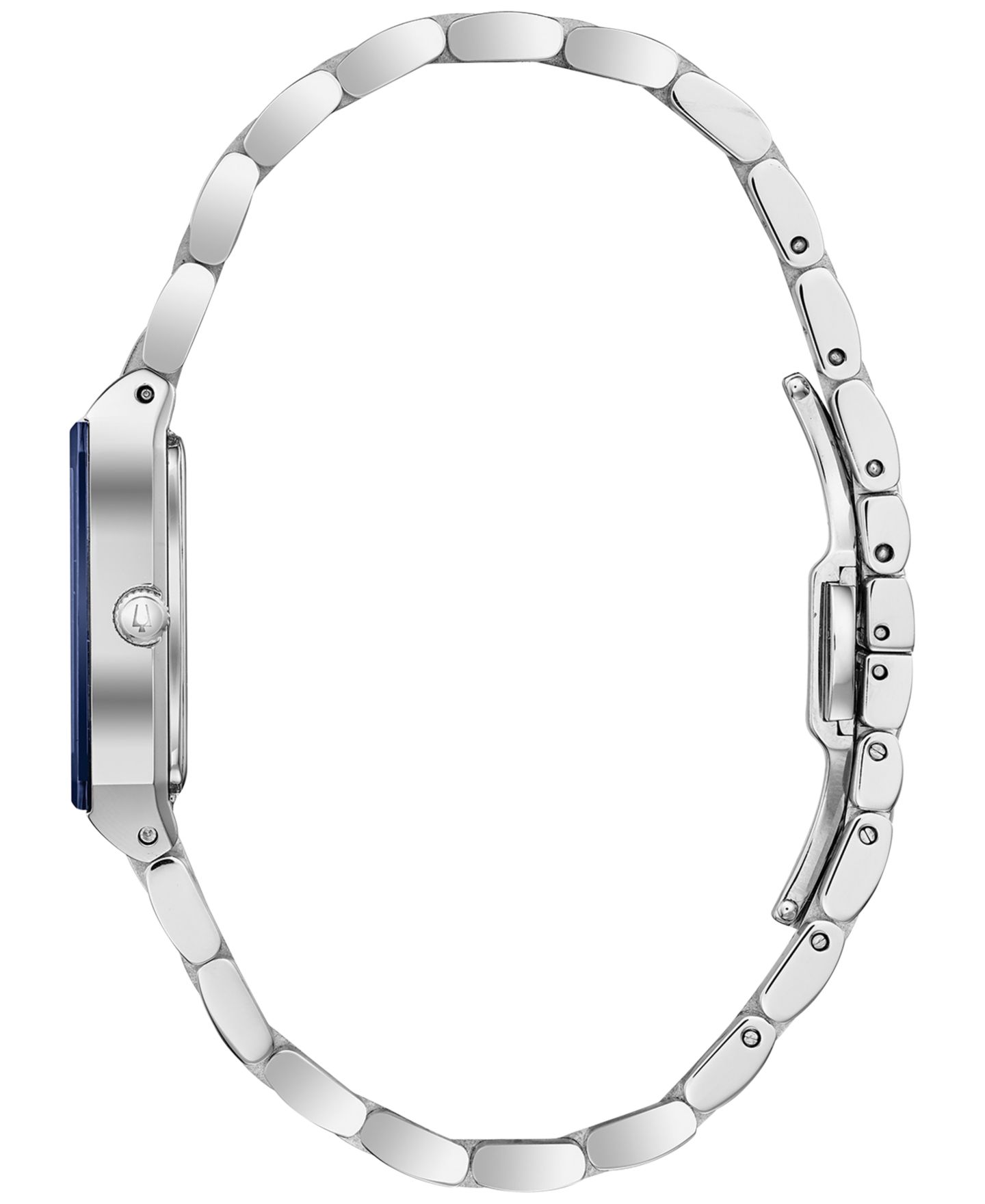 Женские часы Bulova Futuro Diamond-Accent Stainless Steel Bracelet Watch 21x32mm — фото 2