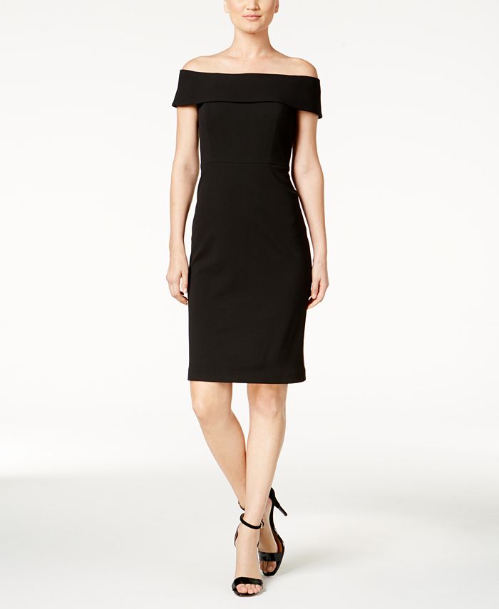 Calvin Klein Off-The-Shoulder Dress, Regular & Petite Sizes - Macy's