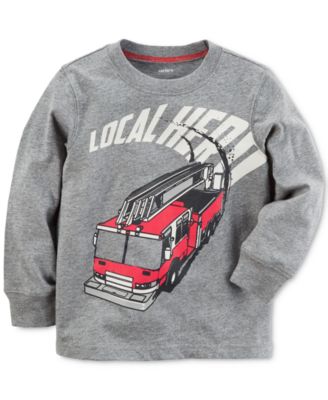 Carter's - Firetruck Graphic-Print Cotton Shirt, Toddler & Little Boys (2T-7)