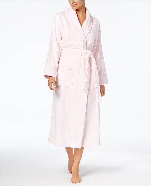 Charter Club Luxe Cotton Terry Long Wrap Robe, Created for Macy's ...