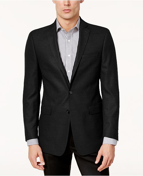 Calvin Klein Men S Slim Fit Textured Sport Coat Reviews