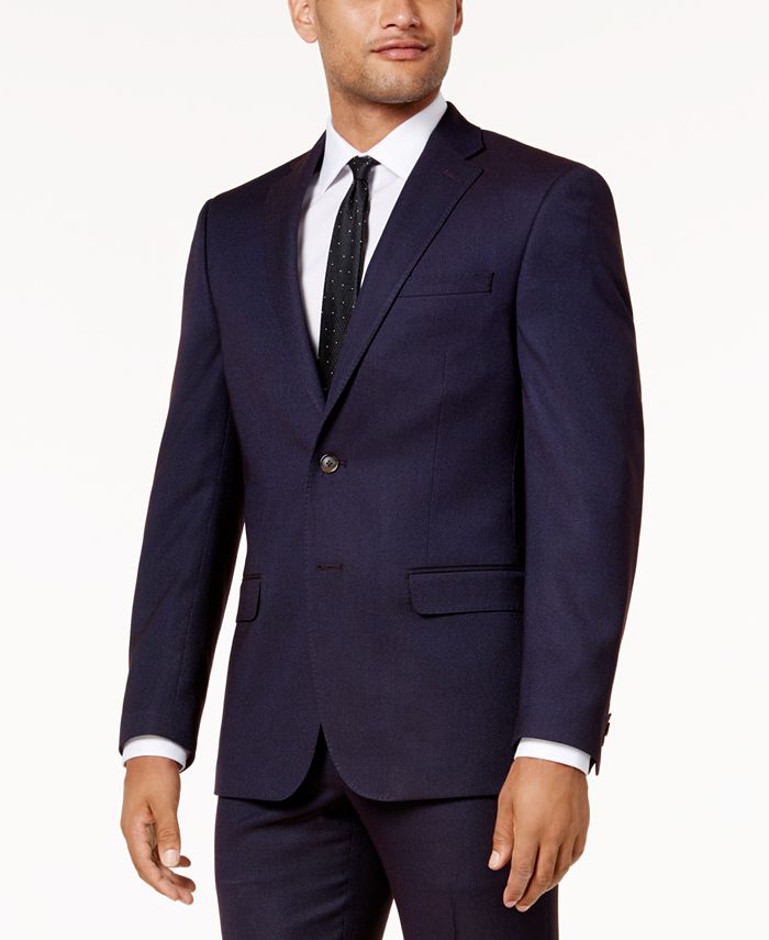 Sean John Men's Slim-Fit Purple Birdseye Suit Jacket - Macy's