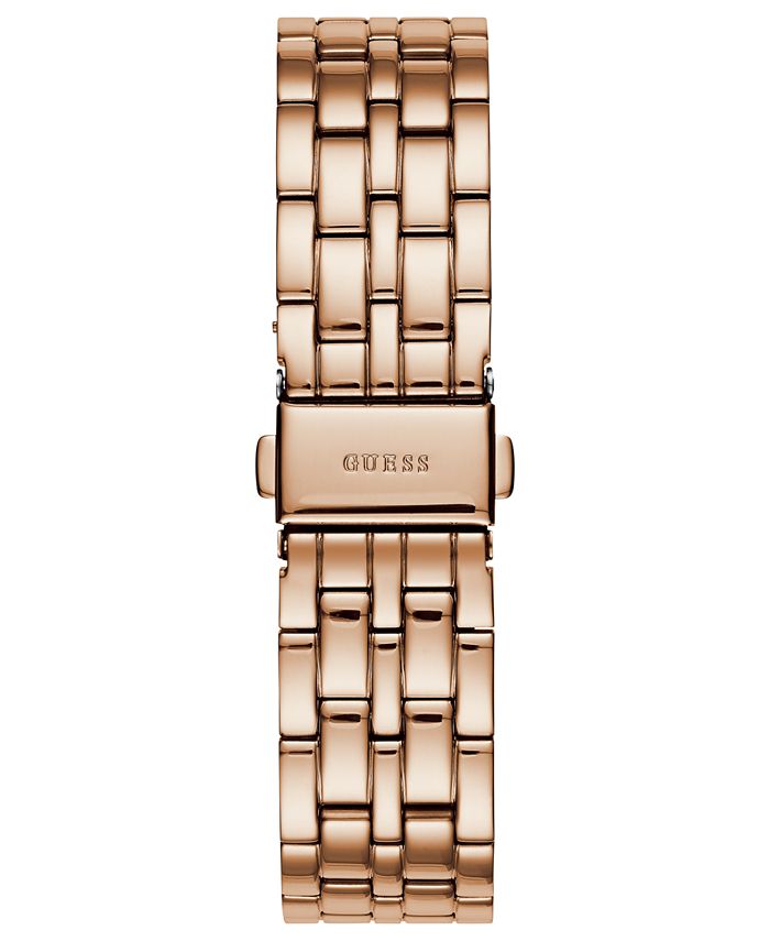GUESS Women's Rose Gold-Tone Stainless Steel Bracelet Watch 40mm - Macy's