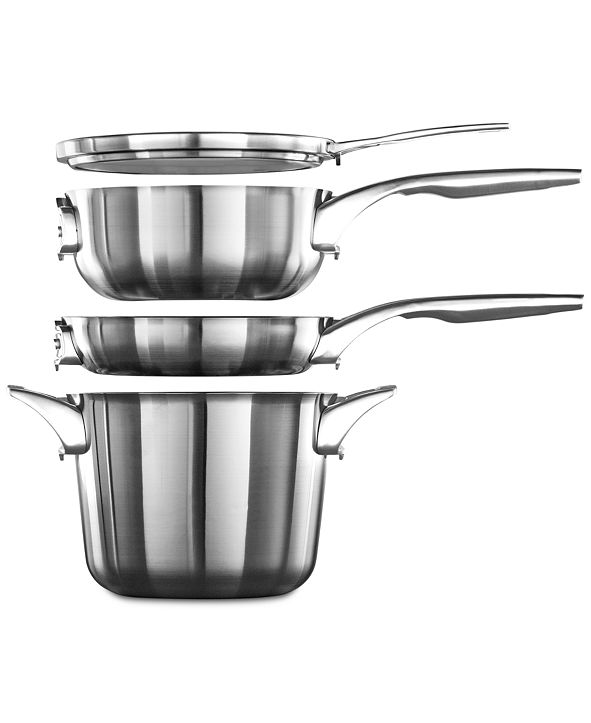Calphalon Premier SpaceSaving Stainless Steel 2.5Qt. Chef's Pan & Lid